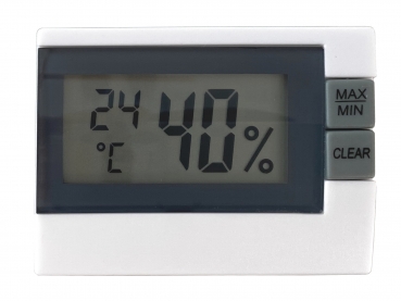 Mini Thermo- Hygrometer digital - weiß - selbstklebend